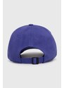 Памучна шапка с козирка JW Anderson Baseball Cap в лилаво с апликация AC0198.FA0349.830