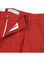 Brooksfield Pleated Linen Trousers — Terracotta