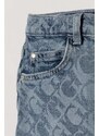 Детска дънкова пола Guess в синьо къса със стандартна кройка