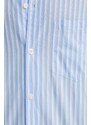 Памучна риза Samsoe Samsoe SAAYO мъжка в синьо със стандартна кройка с класическа яка M24100054