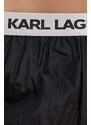 Къс панталон Karl Lagerfeld в черно с изчистен дизайн с висока талия