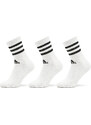 Дълги чорапи unisex adidas 3-Stripes Cushioned Crew Socks 3 Pairs HT3458 white/black
