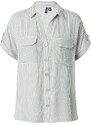 VERO MODA Блуза 'VMBumpy' тъмнозелено / бяло
