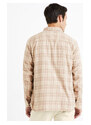 МЪЖЕ Celio Бежова карирана фланелена риза Celio Canewto Bezhov