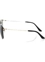 Frankie Morello Black Metallic Fiber Men Sunglass