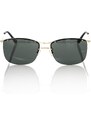 Frankie Morello Black Metallic Fiber Men Sunglass