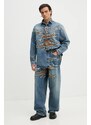 Дънкова риза Y/Project EVERGREEN PARIS' BEST PATCH DENIM SHIRT в синьо със свободна кройка с класическа яка 207SI002