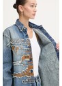 Дънкова риза Y/Project EVERGREEN PARIS' BEST PATCH DENIM SHIRT в синьо със свободна кройка с класическа яка 207SI002