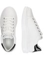 Karl Lagerfeld Ниски маратонки 'KAPRI' сребърно / бяло