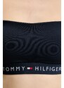 Горнище на бански Tommy Hilfiger в тъмносиньо с леко подплатени чашки UW0UW04136