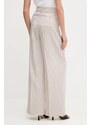Панталон Liu Jo в бежово с широка каройка, с висока талия WA5399.T4305