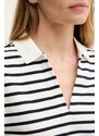 Тениска с яка Tommy Hilfiger дамска в бяло WW0WW46512