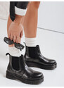 DStreet Дамски черни боти до глезена STEPBACK