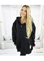 Pri Warm, smooth oversize hooded sweatshirt JANET