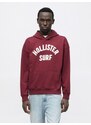 HOLLISTER Суичър бургундово червено / бяло
