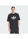 ADIDAS ORIGINALS Тениска 'Adicolor Trefoil' черно / бяло