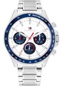 TOMMY HILFIGER Аналогов часовник 'CLARK' нейви синьо / сребърно / бяло