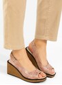 Zapatos Сандали на платформа естествена кожа Samiria розов